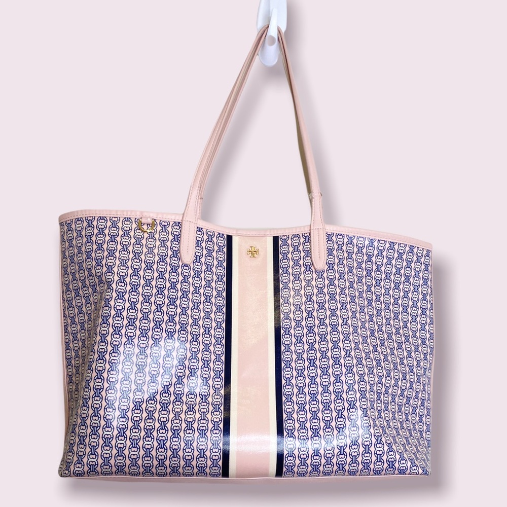 Tory Burch Gemini Link Tote - Pink Gemini Link Stripe
